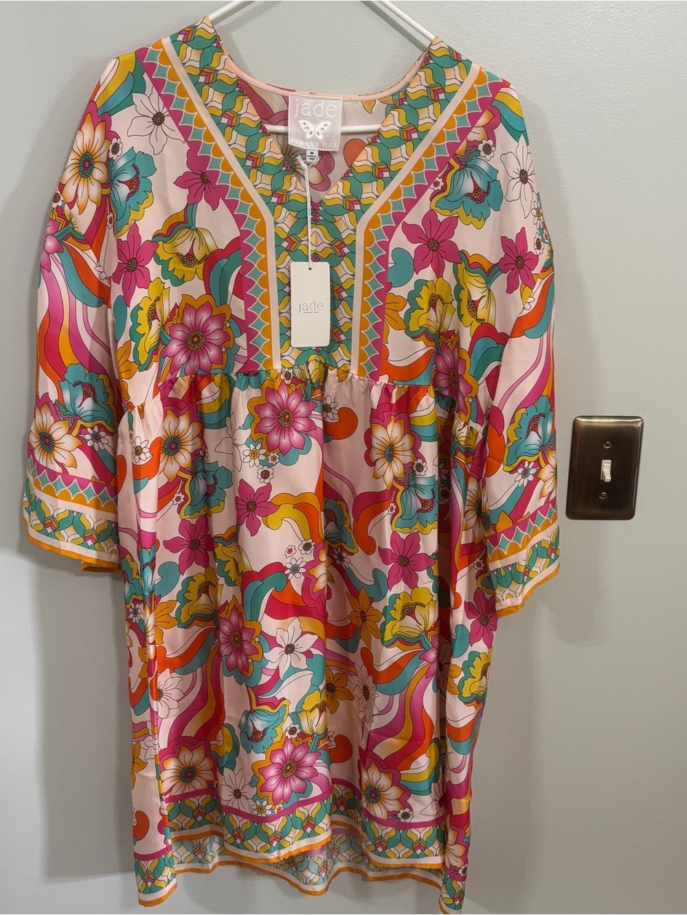 Johnny Was Jade Barbara mini dress in prismatic dream floral multicolor medium